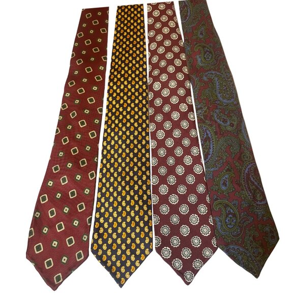 4 Passaggio Cravatte - Ties 100% Silk handmade from vintage material